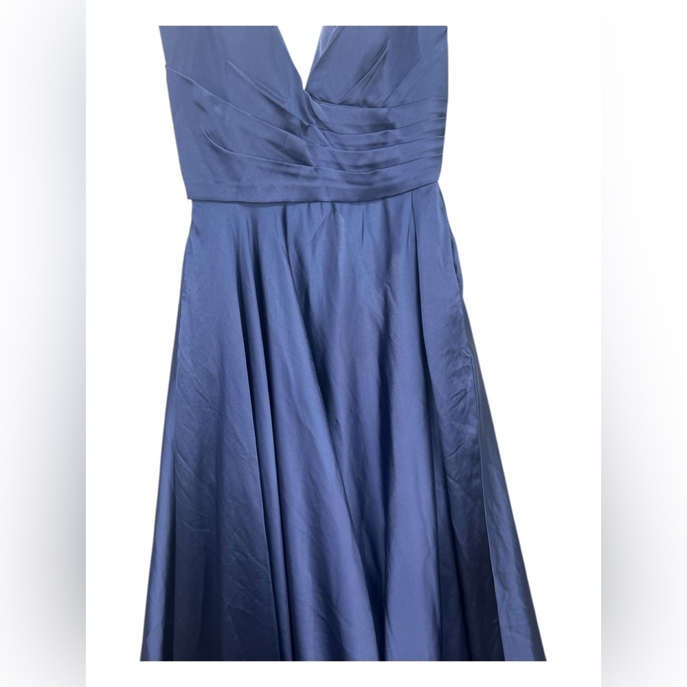 LA FEMME Strapless Slit Satin Ballgown - Picture 5 of 15